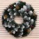 New Year wreath "Interior snow -white" bump gold + berry 40 cm