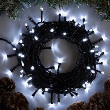 Garland “thread” 10 m, IP20, dark thread, 100 LED, white glow, 8 modes, 220 V