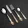 A set of cutlery "Troika", 24 items, thickness 2 mm, local nitride-titanium coating, decorative box