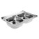 Kitchen Mixline 530528, double, 0.6 mm, 80x50x18 cm, 3 1/2, with a siphon