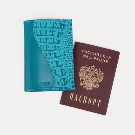 TEXTURA passport cover, turquoise color-4