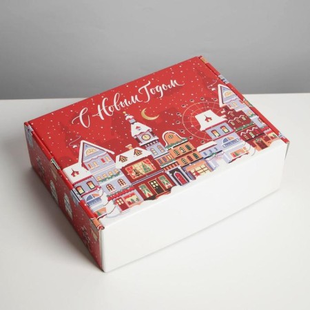 Folding box "Happy New Year", 30.7 x 22 x 9.5 cm, new year-1