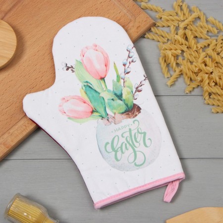 Mittens-Object Ethel "Tulips" 20x28cm, Sarzha, 100% H/L, Vatin 250g/m2