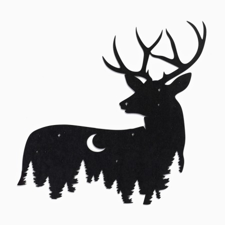 Decoration wall -mounted for the interior, panel on a wall of wood "deer", 37 x 36 cm-3
