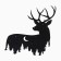 Decoration wall -mounted for the interior, panel on a wall of wood "deer", 37 x 36 cm