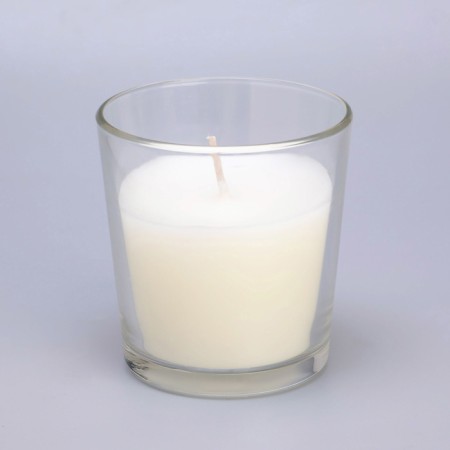 Candle in a smooth glass flavored "French vanilla", 8.5 cm-1