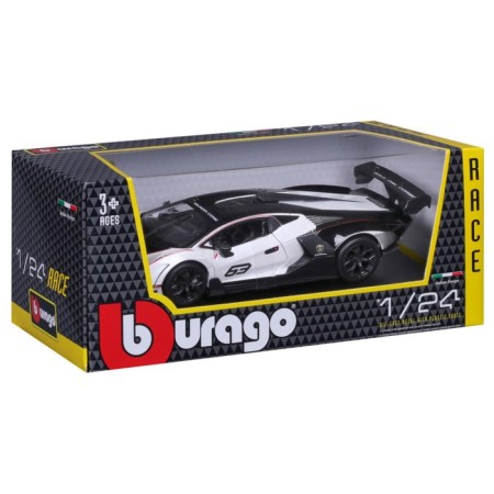 Racing machine BBURAGO LAMBORGHINI Essenza SCV12, DIE-CAST, 1:24, Black and white color-11