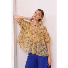 Blouse with ruffles, size 46