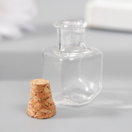 Decor for creativity Glass "Jars with a cork" 1.5x1.5x2.5 cm-2