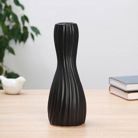 VAZA Ceramics Table "Finley" 25x9.5 cm, black-1