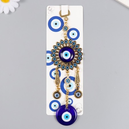 Suspension from the evil eye "Flower and Eye" gold 21 cm-3