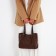 Bag Women's Tout with zipper, brown color
