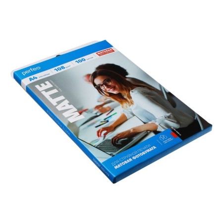 Photo paper for jet print A4, 100 sheets Perfeo, 108 g/m2, one -sided, matte-1