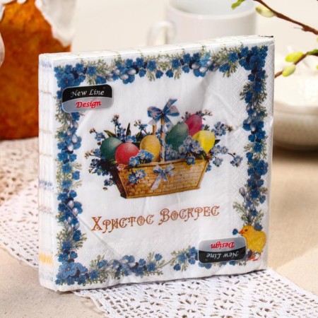 Paper Nev Line Design "Basket", 3 layers, 33*33 cm, 20 pcs.
