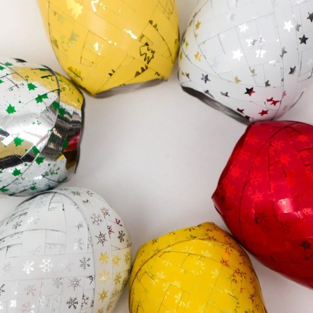 Packing tape "Happy New Year!" 0.5 cm x 10 m, Mix color-2