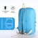 Young backpack from textiles on lightning, 2 pockets, blue color