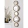 Bamboo wall mirrors, set - 5 pcs, D mirror surface 20.5/13 cm, golden color