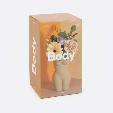 Flower Vase Doiy Body, White, 18.8 cm-3