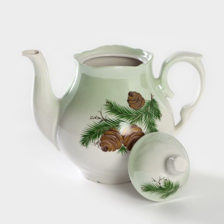 Porcelain kettle "Cedar branch", 1000 ml-1