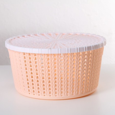Storage basket with a “weaving” lid, 25 × 12.5 cm, color mix-5