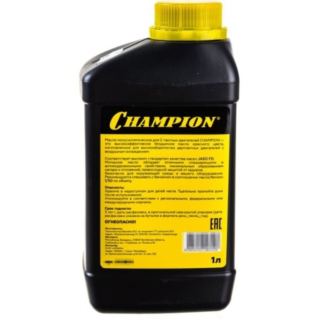 Champion 952830 oil, for two -stroke engines, p/synt., JASO FD, 1 liter-2