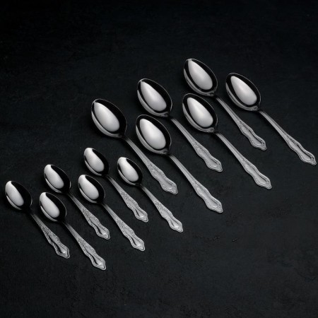 Set of cutlery "Slav", 24 items, thickness 1.2 mm, silver color-3