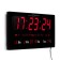 Electronic wall clock "Solomon": thermometer, calendar, 21.5 x 45.5 cm, red numbers