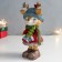 Souvenir of the polystone "deer in a blue hat with a Christmas tree" 8x7.5x18.5 cm
