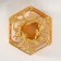 Summary Metal for 1 candle "hexagon. Fluffy leaves" gold d = 5.5 cm 10.7x12x5.6 cm 104953