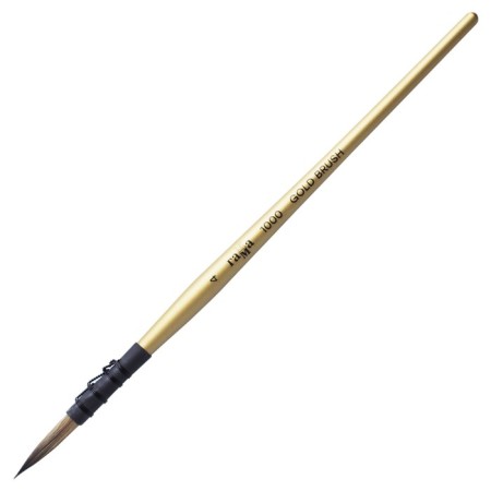 Synthetic brush, round, gamma "Gold Brush" No. 4, French mount, short handle