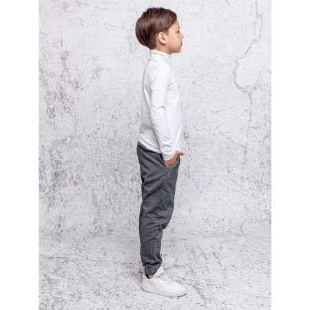 Turtleneck for a boy, height 116 cm, white color-1