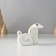 Souvenir Ceramics "White Cobra" with gold 4.3x6.4x4.8 cm