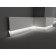 Plastic white plinth under LED tape 100x16x2000mm