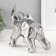 Souvenir Ceramics "Geometry. Elephant" silver 11x26x18 cm