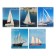 A notebook of 48 sheets in a cage "under sails", cover coated cardboard, block 60 g/m2, whiteness 75% (gray sheets), mix
