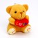 Soft toy - keychain "Bear with heart", Mix color