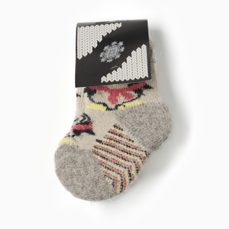 Children's woolen socks "Penguin", white color, size 12-2