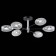 Ceiling EVOLUCE lamp. Sle155512-06. Gloa. 6x40 watts, E14, 68x68x22 cm, black color, chrome