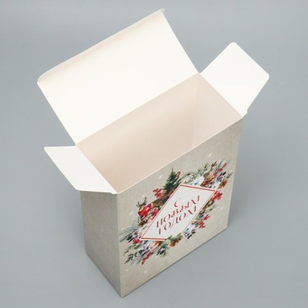 Box a gift New Year's folding "New Year's watercolor", 16 x 23 x 7.5 cm, New Year-2