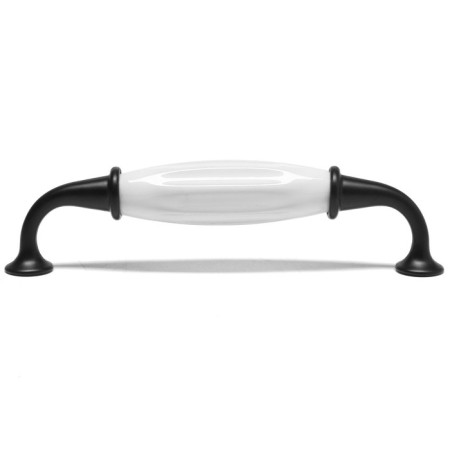 Stylish Ceramics 003, 128 mm bracket handle, black ceramic black-1
