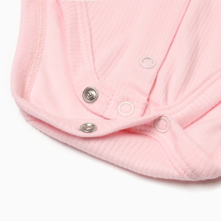 Body baby with a long sleeve (with buttons), pink color, height 56-3