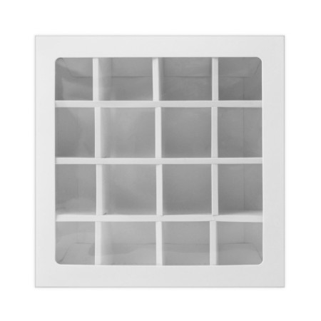 Folding box under 16 sweets, white, 17.7 x 17.7 x 3.8 cm-3