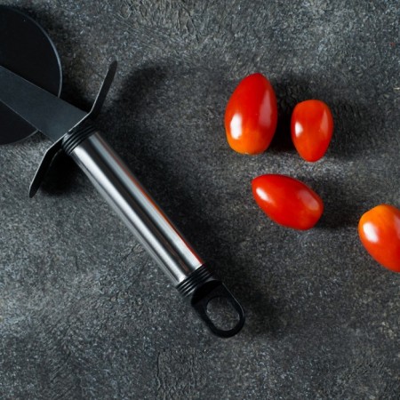 Knife for pizza and dough the share "Assistant", 20 cm, black color-4