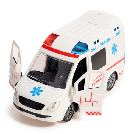 Ambulance radio -controlled machine operates on batteries, light and sound effects-3