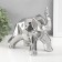Souvenir Ceramics "Geometry. Elephant" silver 11x26x18 cm