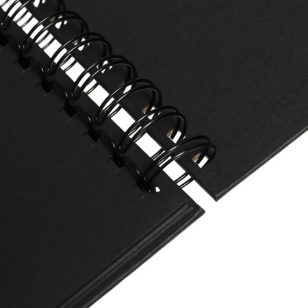 Sketchbook B5, 30 black sheets, density 240 grams, solid cover on the crest of black-6