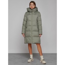 Coat insulated winter female, size 42, green color