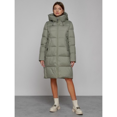 Coat insulated winter female, size 42, green color