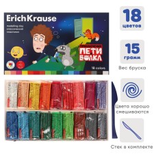 Plasticine with a stack of 18 colors, 270 g, Erichkrause 