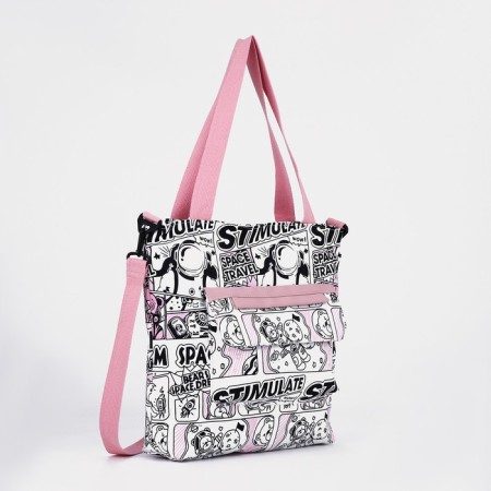 SCOPER with lightning, external pocket, white/pink color-3